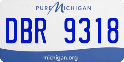 MI license plate DBR9318