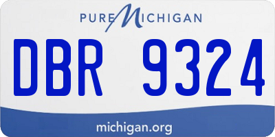 MI license plate DBR9324