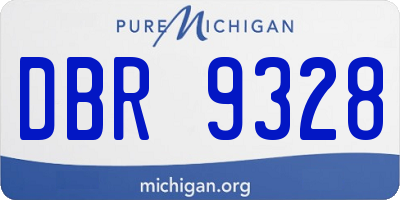 MI license plate DBR9328
