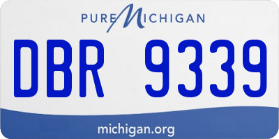 MI license plate DBR9339