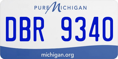 MI license plate DBR9340