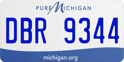 MI license plate DBR9344
