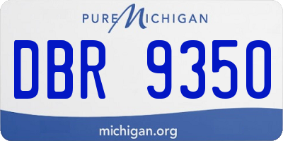 MI license plate DBR9350