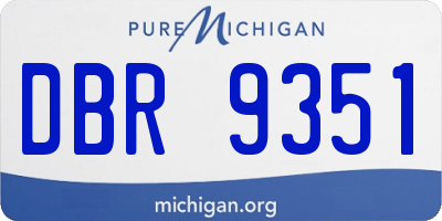MI license plate DBR9351