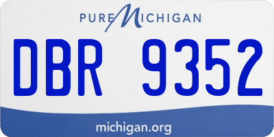MI license plate DBR9352