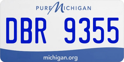 MI license plate DBR9355