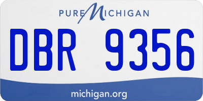 MI license plate DBR9356