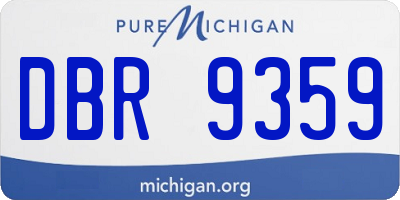 MI license plate DBR9359