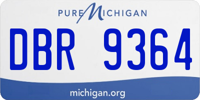 MI license plate DBR9364