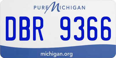 MI license plate DBR9366