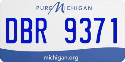 MI license plate DBR9371