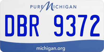 MI license plate DBR9372