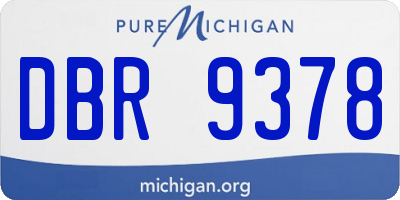 MI license plate DBR9378