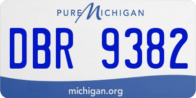 MI license plate DBR9382