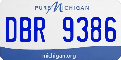MI license plate DBR9386