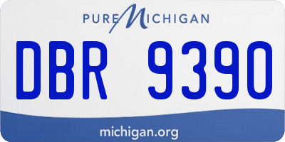 MI license plate DBR9390