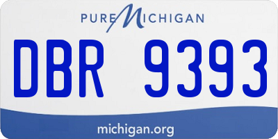 MI license plate DBR9393