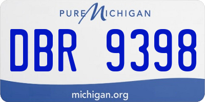 MI license plate DBR9398
