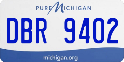 MI license plate DBR9402
