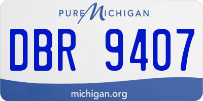 MI license plate DBR9407