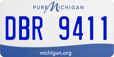 MI license plate DBR9411
