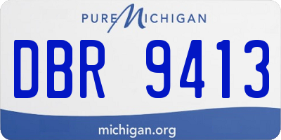 MI license plate DBR9413