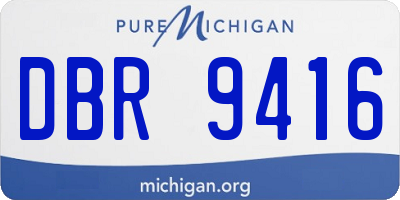 MI license plate DBR9416