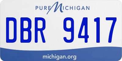 MI license plate DBR9417