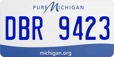 MI license plate DBR9423