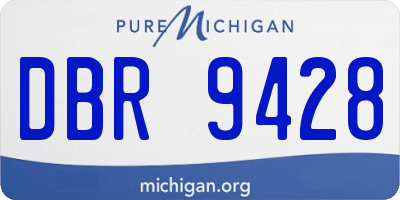 MI license plate DBR9428