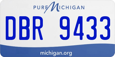 MI license plate DBR9433