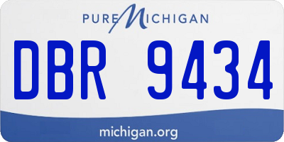 MI license plate DBR9434