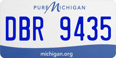 MI license plate DBR9435