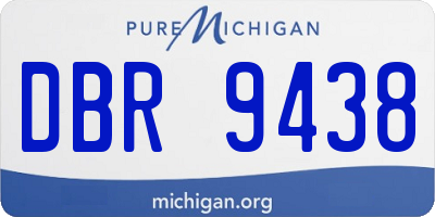 MI license plate DBR9438