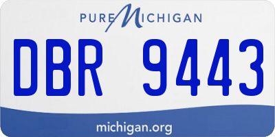 MI license plate DBR9443