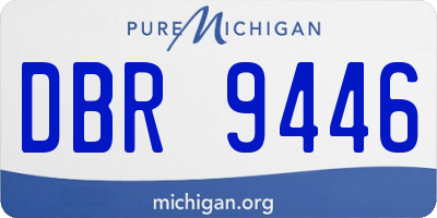MI license plate DBR9446