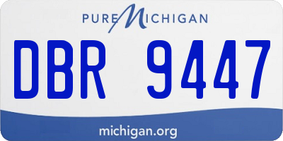 MI license plate DBR9447