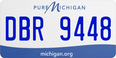 MI license plate DBR9448