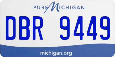 MI license plate DBR9449