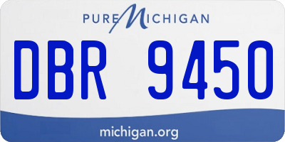 MI license plate DBR9450