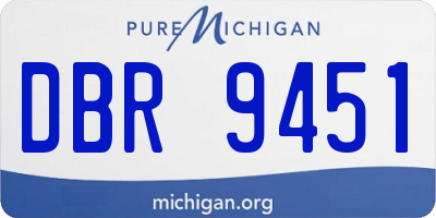 MI license plate DBR9451