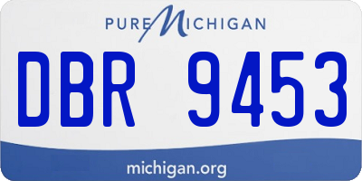MI license plate DBR9453