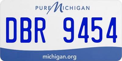 MI license plate DBR9454