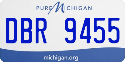 MI license plate DBR9455