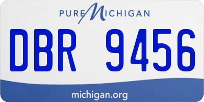 MI license plate DBR9456