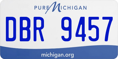 MI license plate DBR9457