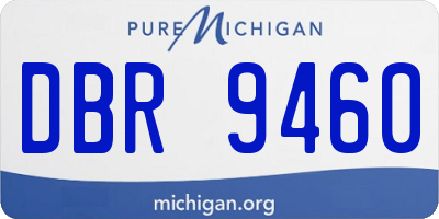 MI license plate DBR9460