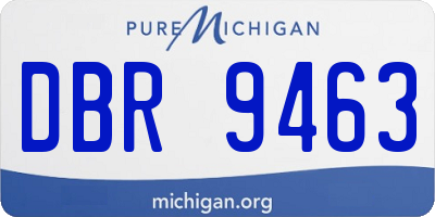 MI license plate DBR9463