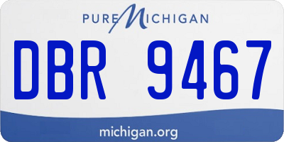 MI license plate DBR9467