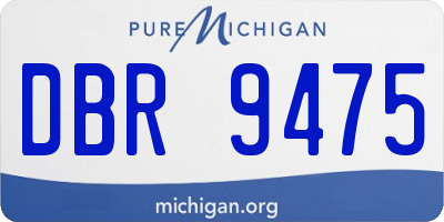 MI license plate DBR9475
